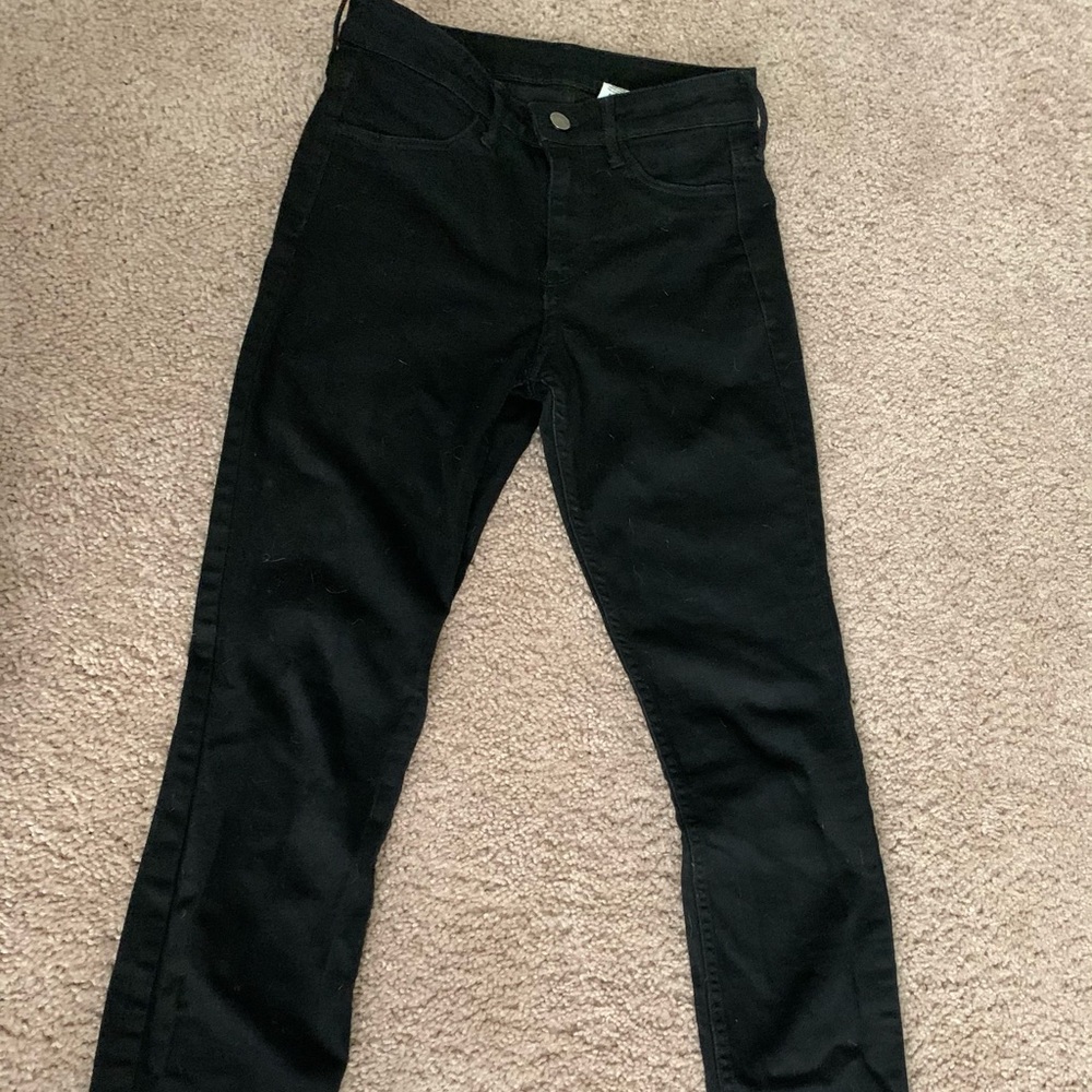 Black skinny jeans sz 25 mid rise